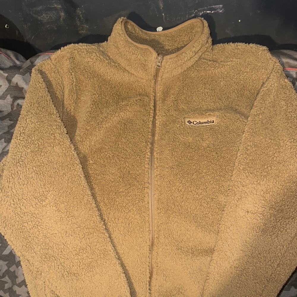 Columbia Tan Fleece Jacket new 2x